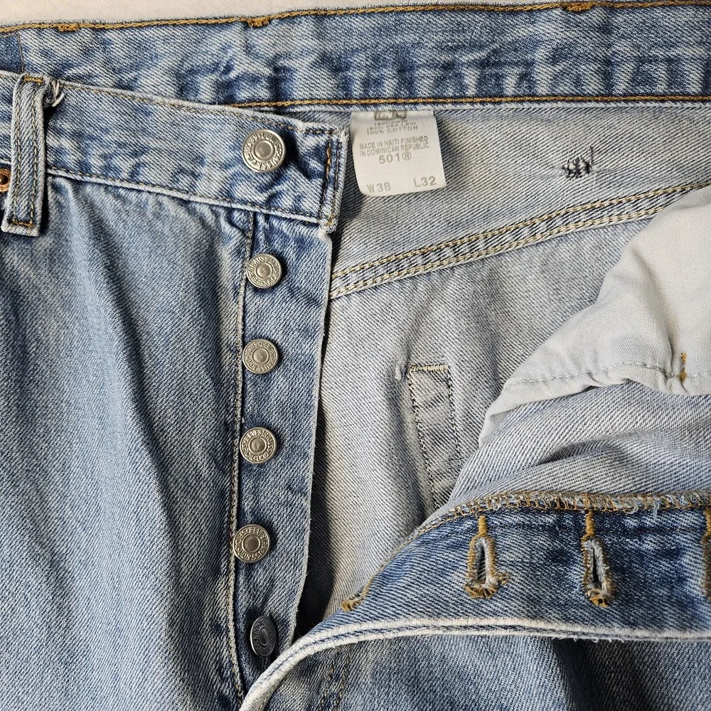 Levi's 501 XX Jeans Mens 38x32 Button Fly Jeans Classic Straight Leg 501XX